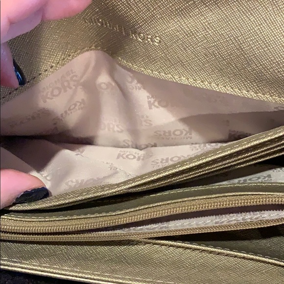Gold MIchael Kors Wallet - Picture 6 of 8